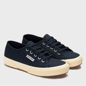 Superga Classic Lace Up Sneaker Shoe Navy Size 8